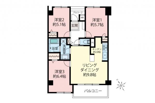 ソレーユメゾン石神井　4階 間取り図