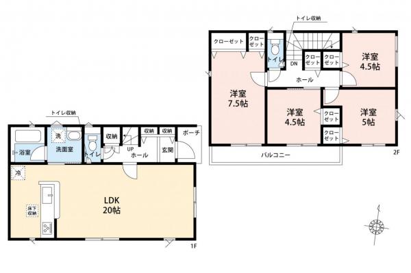 新築一戸建て 狭山市広瀬東２丁目 西武新宿線狭山市駅 2,970万円～3,370万円
