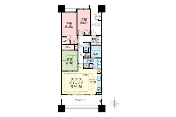 グランジオ武蔵野　4階 間取り図