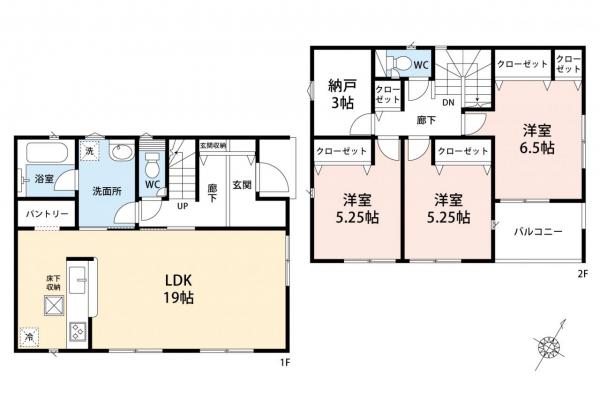 新築一戸建て 狭山市中央２丁目 西武新宿線狭山市駅 3,590万円～3,790万円