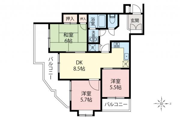 日神パレス高円寺　4階 間取り図