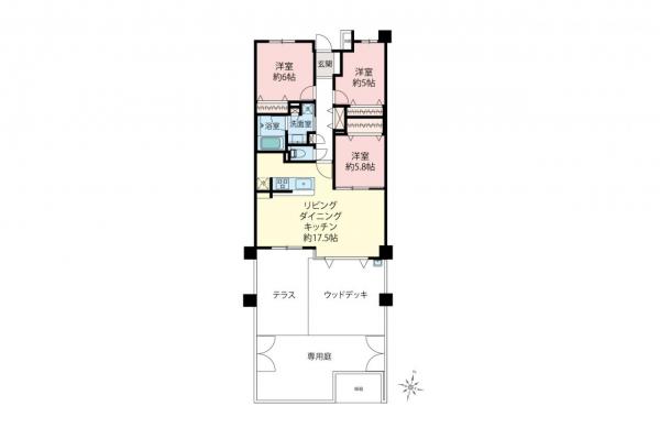 ヴェレーナ西東京碧山の森　1階 間取り図