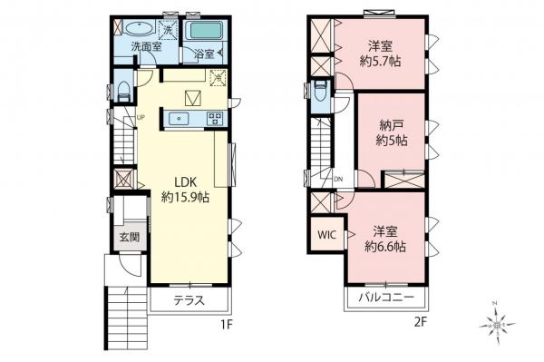 練馬区関町北4丁目　新築一戸建て 間取り図