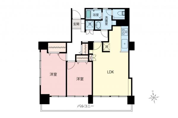 小金井スカイコーポラス　9階 間取り図