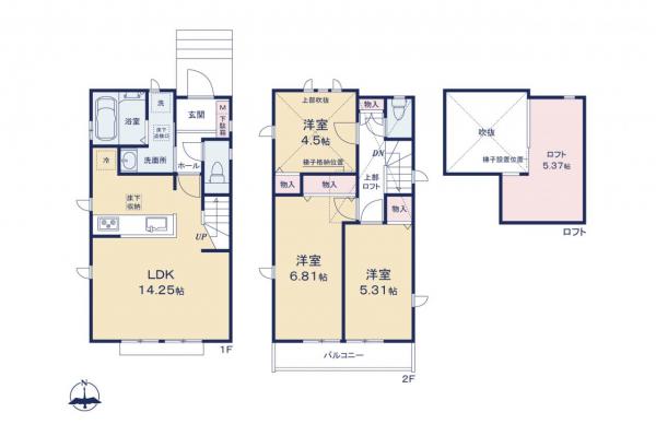 小金井市貫井南町5丁目　新築一戸建て 間取り図