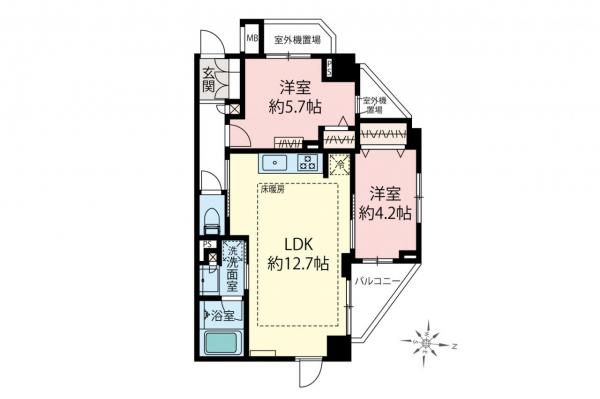 グローリオ高円寺　6階 間取り図