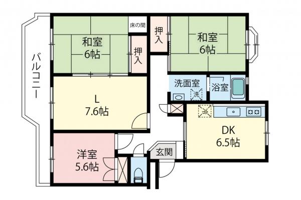 東武みずほ台サンライトマンションけやき　5階 間取り図