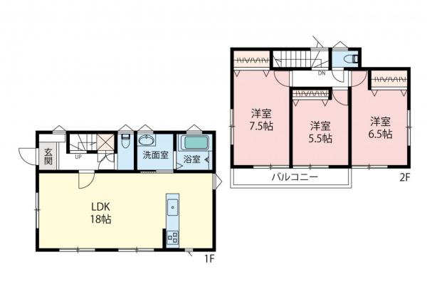 新築一戸建て 坂戸市西坂戸４丁目 東武越生線川角駅 2,080万円