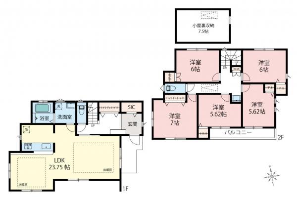 新築一戸建て 練馬区南大泉５丁目 西武池袋線大泉学園駅 8,280万円