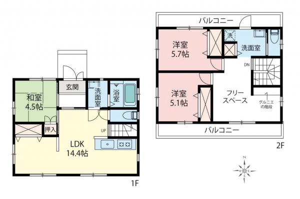 中古一戸建て 西東京市谷戸町３丁目 西武池袋線ひばりヶ丘駅 6,180万円