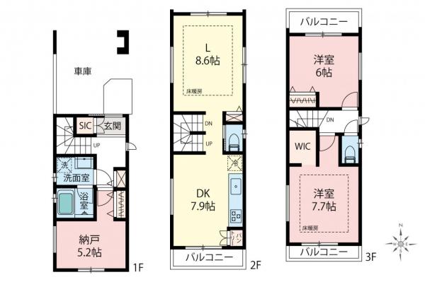 新築一戸建て 板橋区新河岸１丁目 都営三田線高島平駅 5,980万円