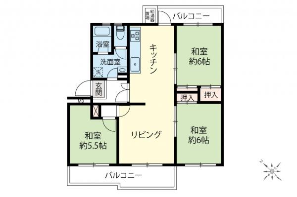 中古マンション 鶴ヶ島市富士見３丁目 東武東上線若葉駅 1,080万円