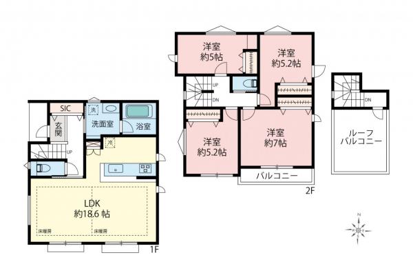 新築一戸建て 所沢市若松町 西武新宿線航空公園駅 3,280万円