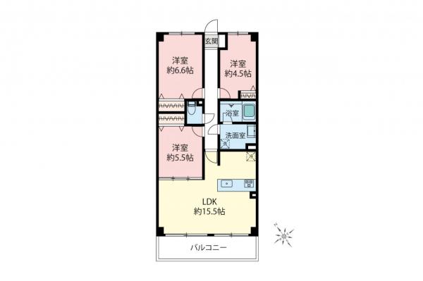エステ・スクエア新所沢　6階 間取り図