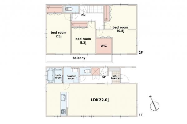 【売主物件】日高市上鹿山　中古戸建 間取り図