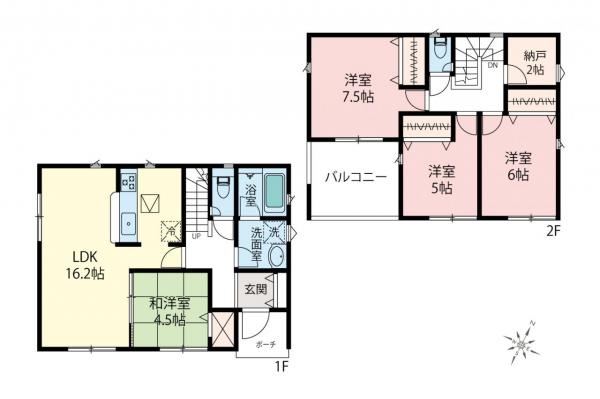 入間市野田　新築一戸建て 間取り図