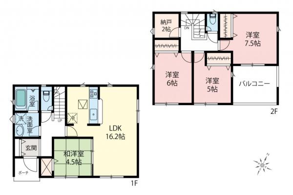 入間市野田　新築一戸建て 間取り図