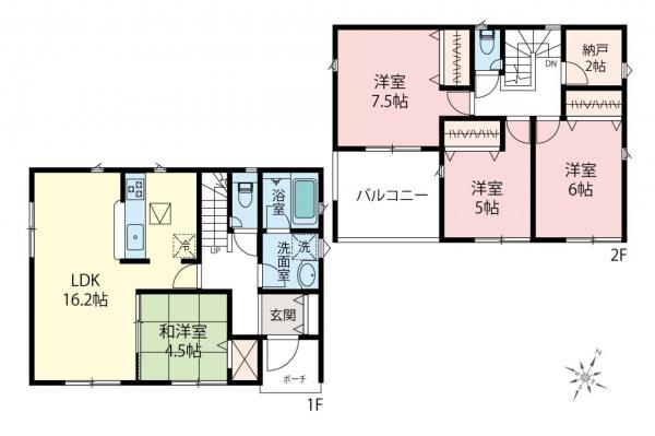 入間市野田　新築一戸建て 間取り図