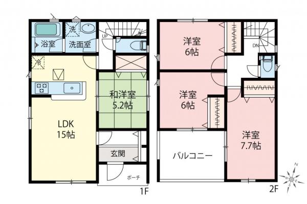 入間市野田　新築一戸建て 間取り図