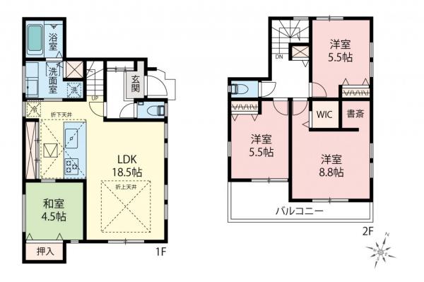 新築一戸建て ふじみ野市福岡中央２丁目 東武東上線上福岡駅 5,480万円
