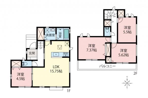 新築一戸建て 川越市霞ケ関北１丁目 東武東上線霞ケ関駅 3,290万円