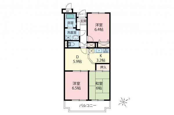 中古マンション 鶴ヶ島市脚折町４丁目 東武東上線坂戸駅 980万円
