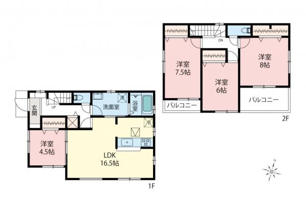 新築一戸建て 青梅市野上町１丁目 JR青梅線河辺駅 3,980万円