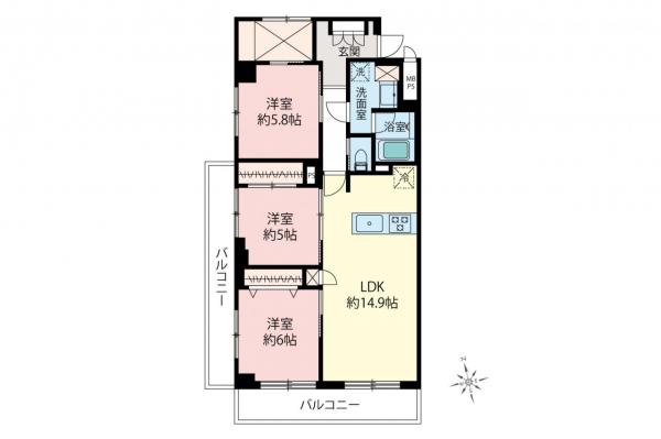 中古マンション 練馬区豊玉北１丁目 都営大江戸線新江古田駅 6,299万円