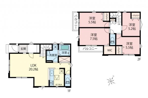新築一戸建て 東村山市青葉町３丁目 JR武蔵野線新秋津駅 4,999万円～5,499万円