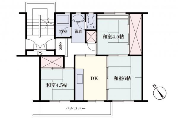 【住協だけのお預かり物件】入間黒須団地3号棟　2階 間取り図