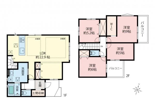 新築一戸建て 西東京市保谷町６丁目 西武新宿線西武柳沢駅 7,499万円