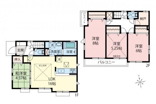 新築一戸建て 小平市回田町 西武多摩湖線一橋学園駅 5,680万円～5,730万円