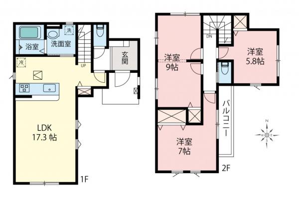 新築一戸建て 所沢市大字山口 西武池袋線西所沢駅 3,948万円