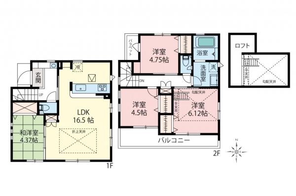 新築一戸建て 所沢市北所沢町 西武新宿線新所沢駅 4,580万円