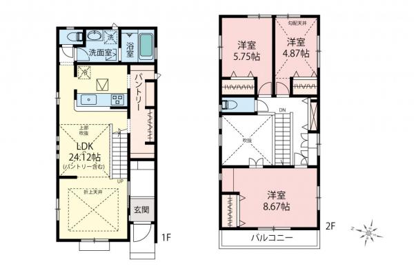新築一戸建て 東村山市野口町２丁目 西武新宿線東村山駅 6,080万円～6,180万円