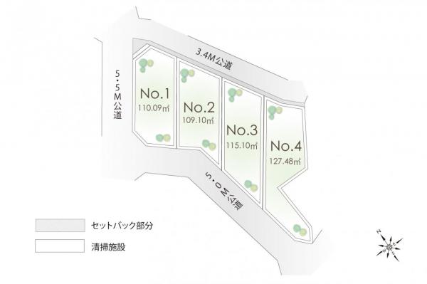 土地 所沢市大字山口 西武池袋線西所沢駅 2,080万円～2,980万円