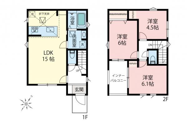 新築一戸建て 所沢市和ケ原１丁目 西武池袋線狭山ヶ丘駅 3,580万円