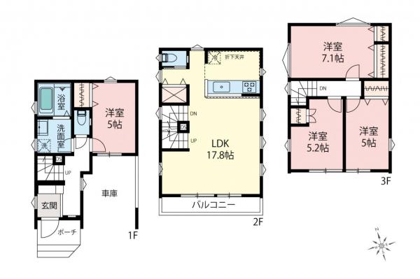 新築一戸建て 朝霞市幸町１丁目 東武東上線朝霞駅 5,299万円