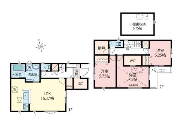 新築一戸建て 所沢市中新井５丁目 西武新宿線新所沢駅 3,580万円～3,680万円