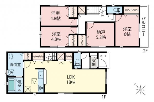 新築一戸建て 鶴ヶ島市富士見５丁目 東武東上線若葉駅 2,970万円