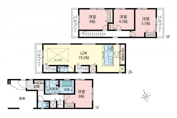 新築一戸建て 朝霞市幸町２丁目 東武東上線朝霞駅 4,580万円
