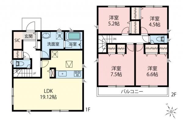 新築一戸建て 練馬区大泉町３丁目 西武池袋線大泉学園駅 5,980万円～6,280万円