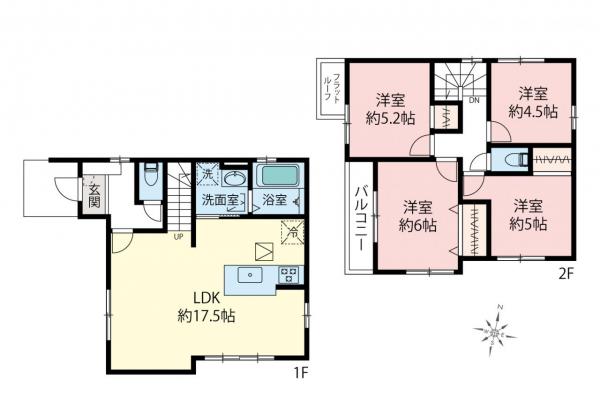新築一戸建て 東久留米市小山４丁目 西武池袋線清瀬駅 5,899万円