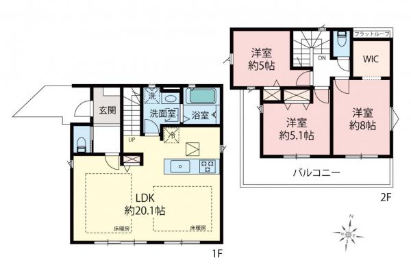 新築一戸建て 西東京市芝久保町１丁目 西武新宿線花小金井駅 6,799万円