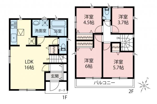 新築一戸建て 志木市中宗岡２丁目 東武東上線志木駅 2,890万円～3,090万円