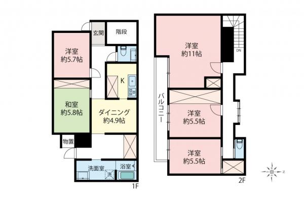 中古一戸建て 富士見市山室２丁目 東武東上線鶴瀬駅 2,980万円