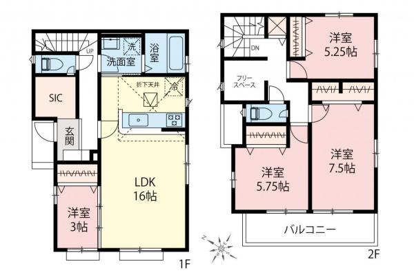 新築一戸建て 入間市下藤沢４丁目 西武池袋線武蔵藤沢駅 4,580万円～4,880万円