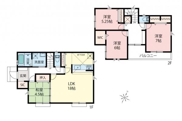 新築一戸建て 所沢市大字下富 西武新宿線新所沢駅 4,190万円