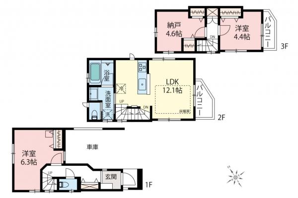 新築一戸建て 練馬区旭町３丁目 有楽町線地下鉄成増駅 6,480万円