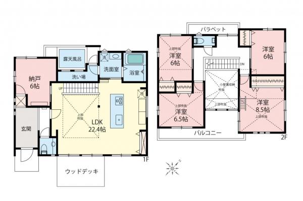 中古一戸建て 富士見市渡戸３丁目 東武東上線ふじみ野駅 5,480万円